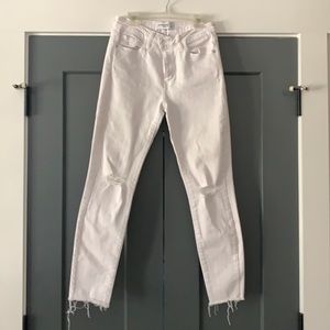 Skinny white jeans